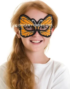 Store Orange Monarch Butterfly Fantasy Mask Dreamy Dress-Ups