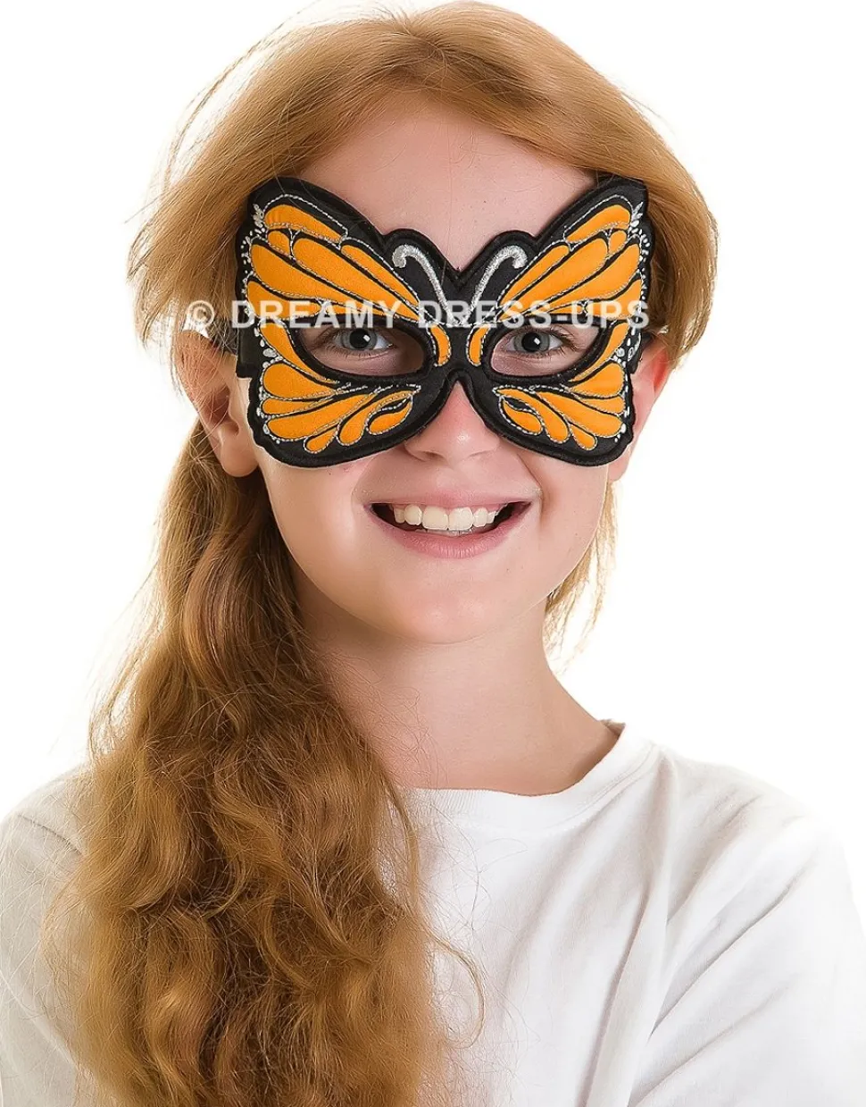 Store Orange Monarch Butterfly Fantasy Mask Dreamy Dress-Ups